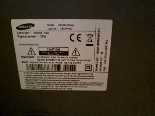 Sprzedam telewizor marki Samsung 32 Model: UE32F4000AW wraz