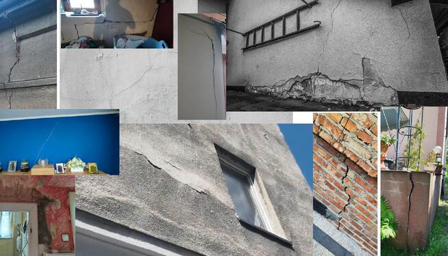 odszkodowanie za szkody górnicze, pęknięte ściany zapadliska