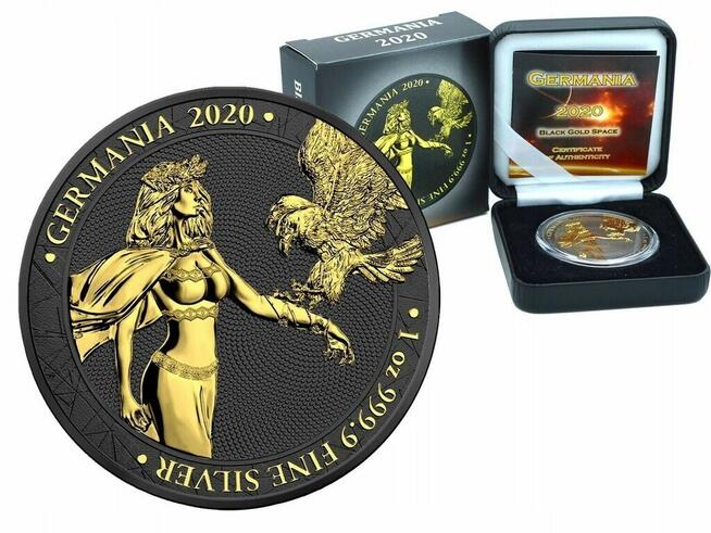 2020 Germania 5 Mark Black Gold Space Edition 1oz