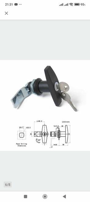 Zamek klamka do szafy drzwi przyczepy Kempingowej bagażnika