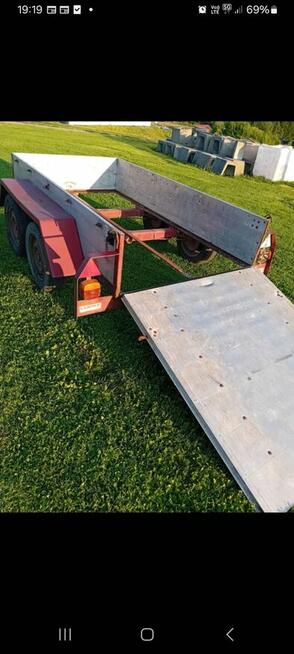 Przyczepa sam z najazdem do traktorka itp.