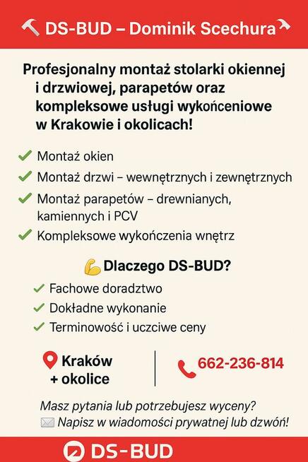Montaż stolarki budowlanej. Montaż okien, drzwi.