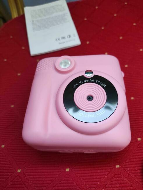 Aparat z Drukarką natychmiastowy cyfrowy dla Dzieci różowy