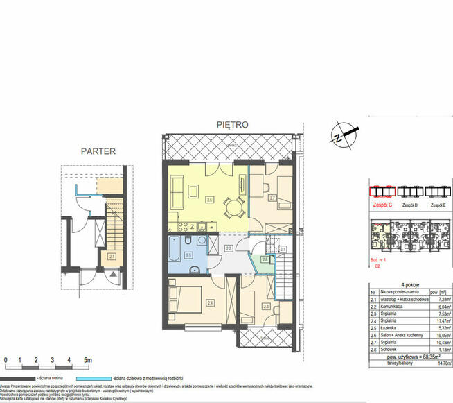 Apartament 68,35 m2 > ul Sandomierska > kameralnie