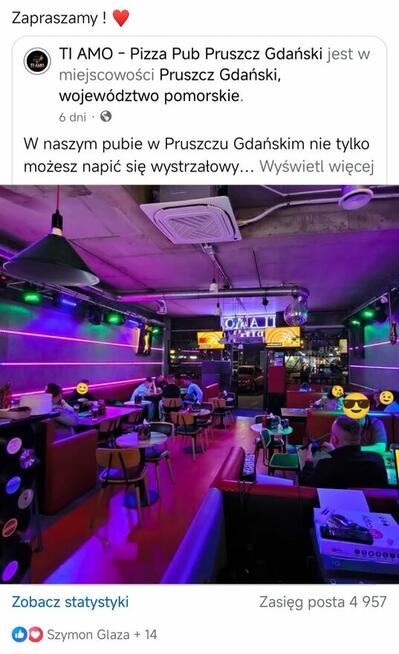 PILNIE Odstąpie lokal Pub z miejscem na wypieki