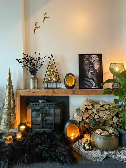 Dekoracja świąteczna Choinka 65 cm Złoty