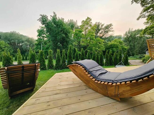 Noclegi nad Wisłą – domki z balią i tarasem – Piotrawin