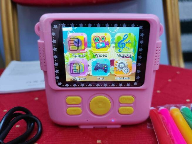 Aparat z Drukarką natychmiastowy cyfrowy dla Dzieci różowy