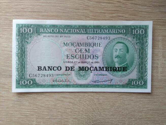 Banknot 100 escudos Mozambik