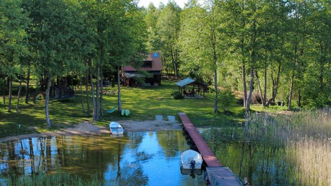MAZURY drewniana chatka domek letniskowy nad jeziorem