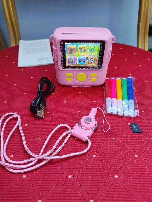 Aparat z Drukarką natychmiastowy cyfrowy dla Dzieci różowy