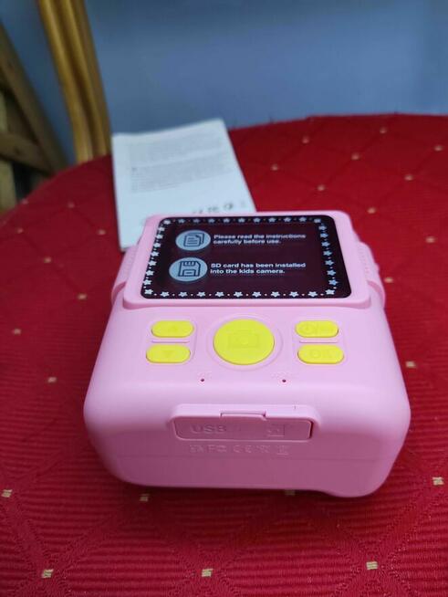 Aparat z Drukarką natychmiastowy cyfrowy dla Dzieci różowy