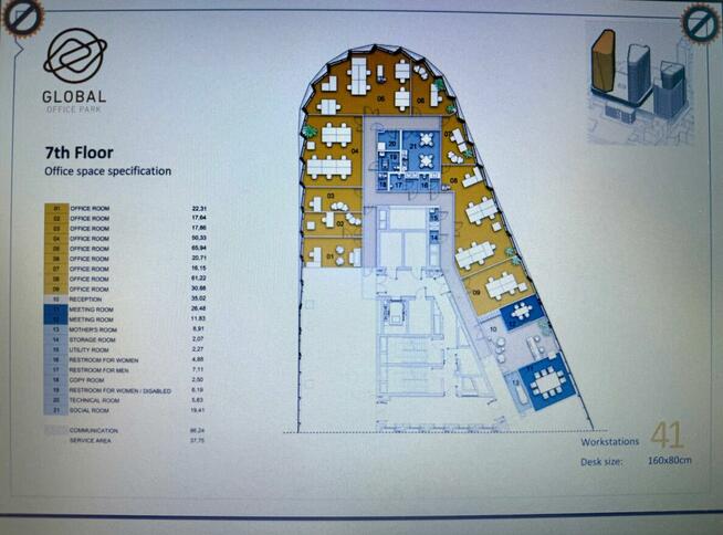 Podnajem - biuro Global Office Park