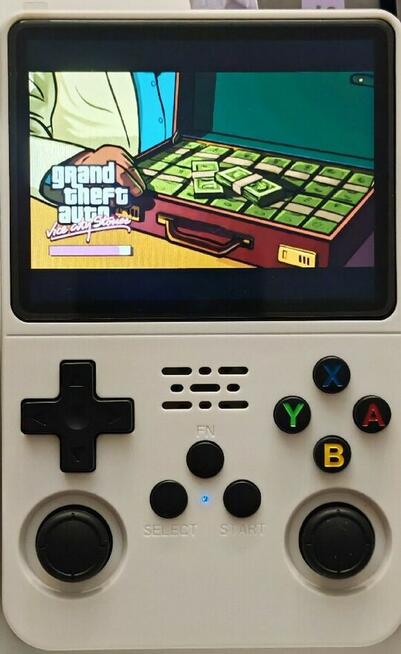 R36S 64GB Konsola retro biała PSP PSX GBA ArkOS 2.0 100%