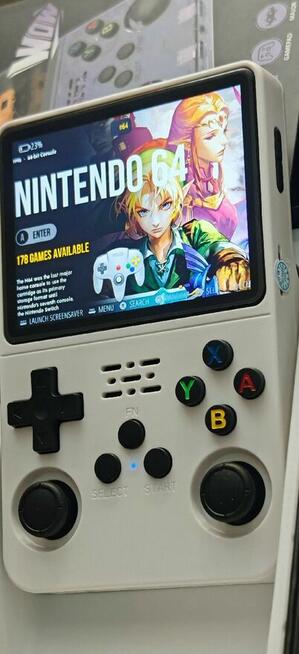 R36S 64GB Konsola retro biała PSP PSX GBA ArkOS 2.0 100%