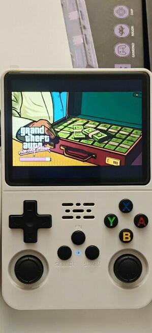 R36S 64GB Konsola retro biała PSP PSX GBA ArkOS 2.0 100%