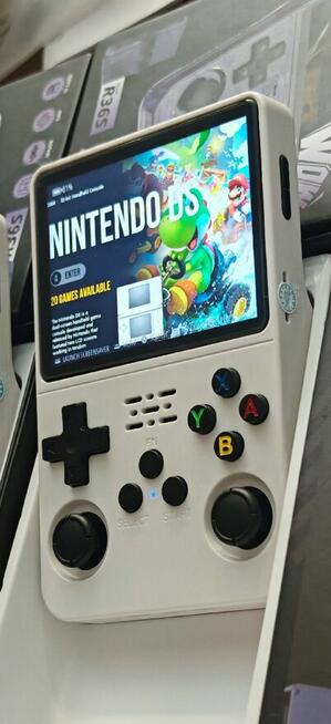 R36S 64GB Konsola retro biała PSP PSX GBA ArkOS 2.0 100%