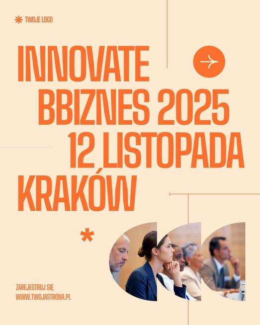 Pakiet 6 grafik promujących wydarzenie lub konferencję bizne