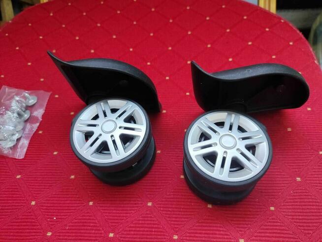 Kółka Obrotowe Koła Skrętne do Walizki Turystycznej podróżna