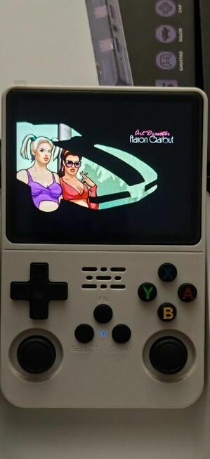 R36S 64GB Konsola retro biała PSP PSX GBA ArkOS 2.0 100%