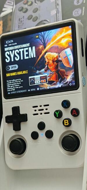 R36S 64GB Konsola retro biała PSP PSX GBA ArkOS 2.0 100%