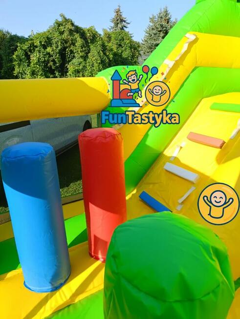 Dmuchańce Grudziądz FunTastyka zjeżdżalnia w ogrodzie