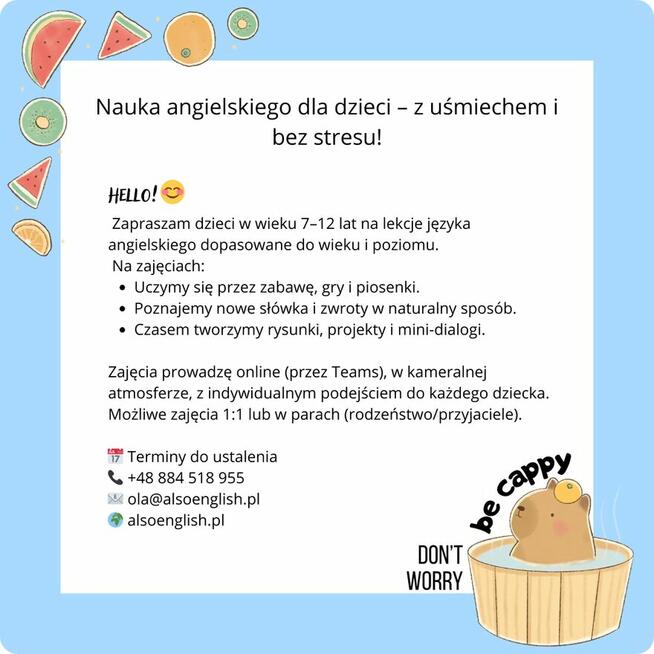 Lekcje języka angielskiego ONLINE dla każdego