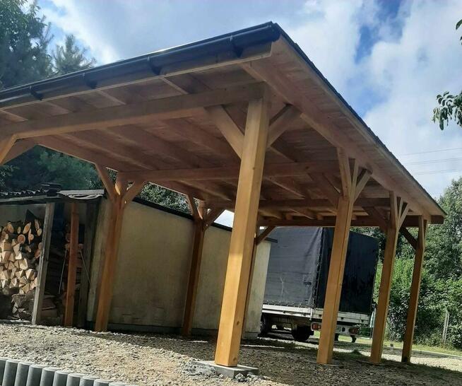 Wiata drewniana pod panele. Szybka realizacja. Każdy wymiar.