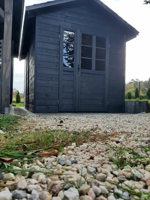 Domek na narzędzia PIOTR. Schowek drewniany do ogrodu. Monta