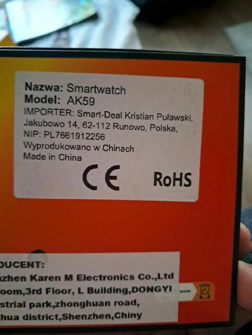 Nowy smartwatch ak59