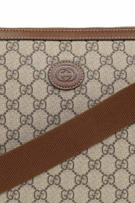 Beżowa Torba na ramię z monogramem