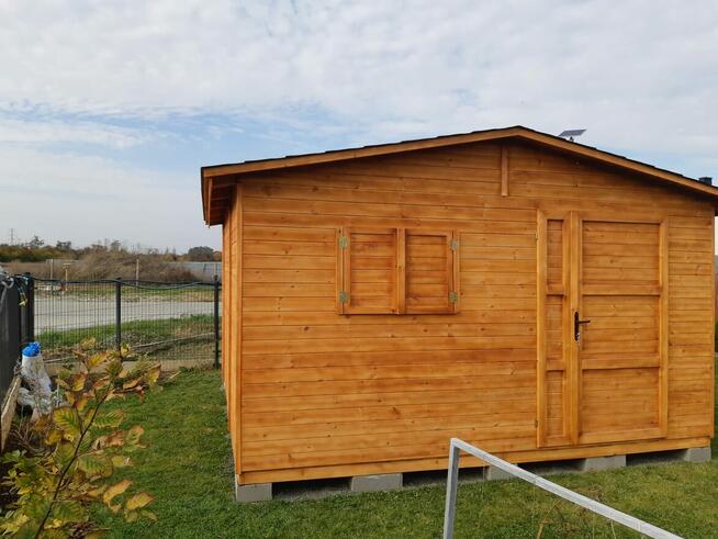 Drewniany domek KUBA na narzędzia. Schowek. Montaż i dowóz.