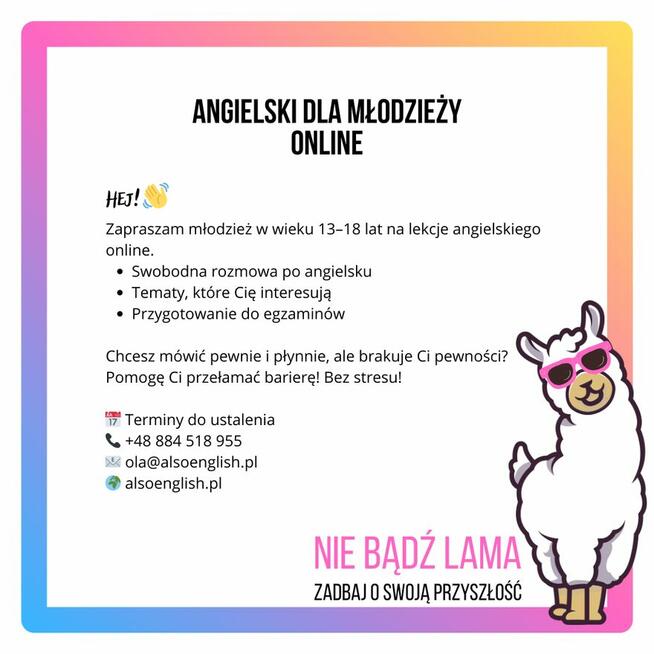 Lekcje języka angielskiego ONLINE dla każdego