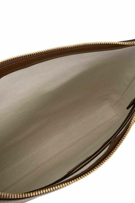 Beżowa Torba na ramię z monogramem