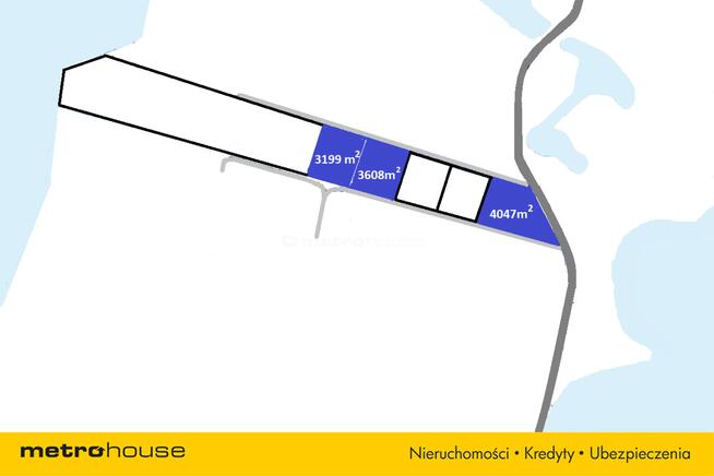 Działka budowlana z linią brzegową jeziora