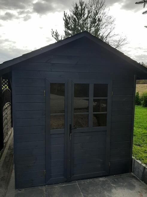 Domek na narzędzia PIOTR. Schowek drewniany do ogrodu. Monta