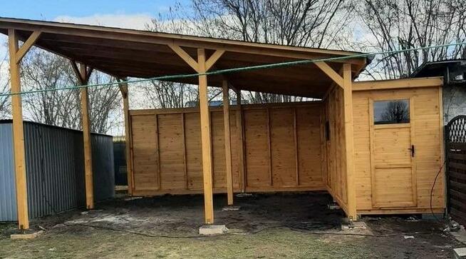 Wiata drewniana pod panele. Szybka realizacja. Każdy wymiar.