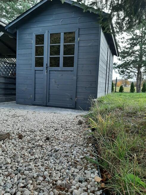 Domek na narzędzia PIOTR. Schowek drewniany do ogrodu. Monta