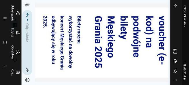 VOUCHER NA 2OSOBY NA FINAŁ MĘSKIEGO GRANIA W WARSZAWIE