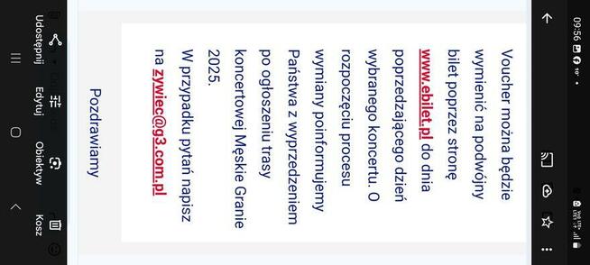 VOUCHER NA 2OSOBY NA FINAŁ MĘSKIEGO GRANIA W WARSZAWIE