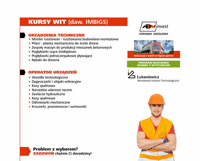 Kurs y na walce, frezarki, maszyny drogowe i wiele więcej