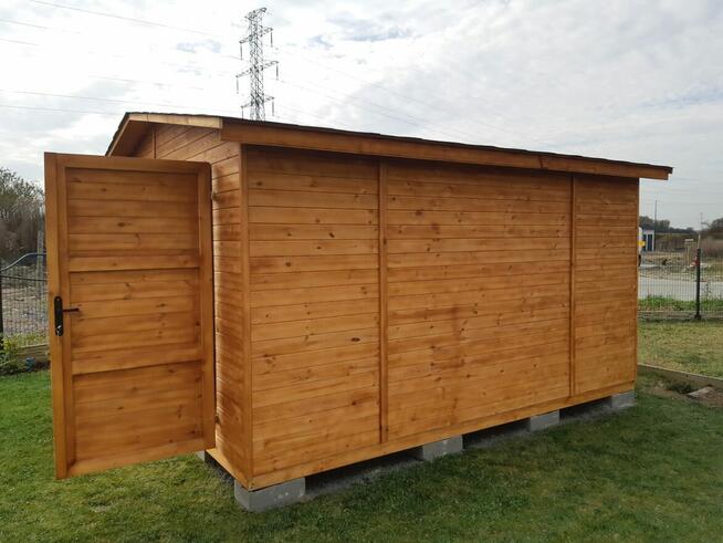 Drewniany domek KUBA na narzędzia. Schowek. Montaż i dowóz.