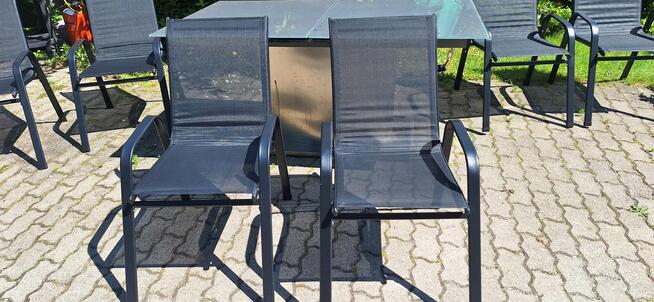 zestaw ogrodowych 2 krzesła stolik