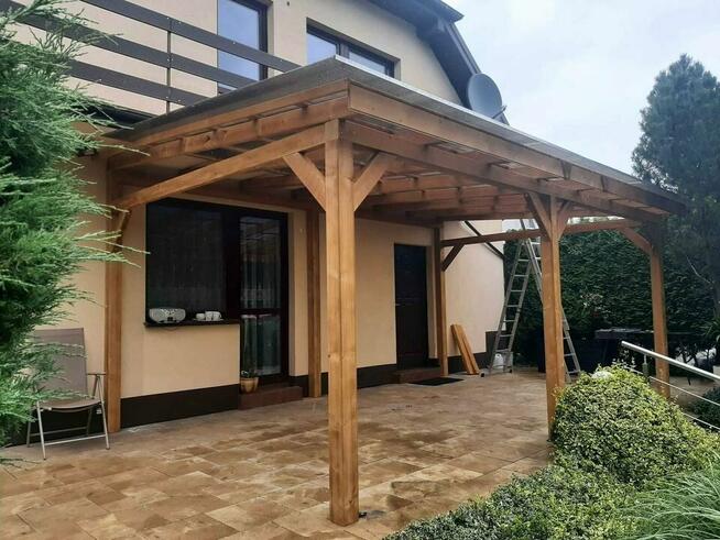 Wiata drewniana pod panele. Szybka realizacja. Każdy wymiar.