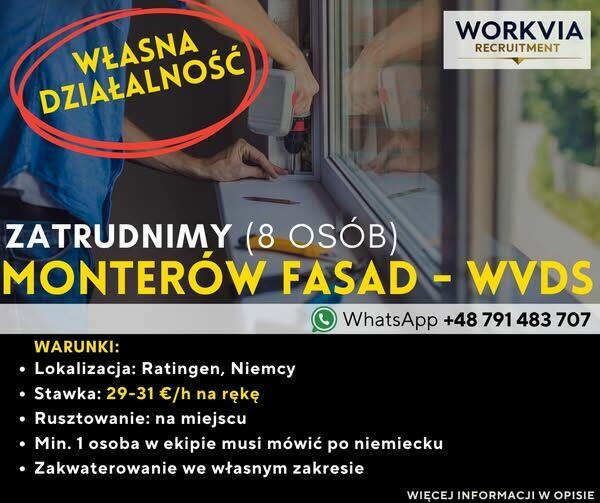 Monterzy fasad WVDS/Ratingen/31€/h