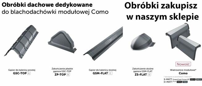 Blachodachówka Como, Tigra, płaska Budmat