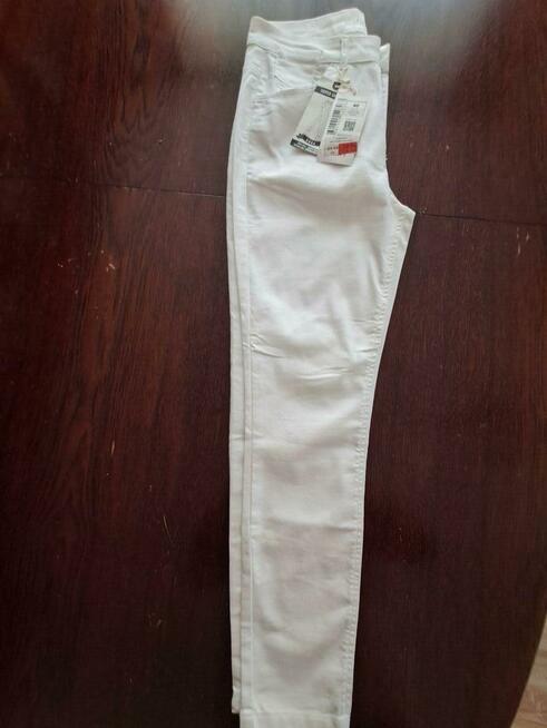 Spodnie jeansowe Białe Nowe,