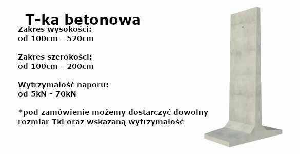Mur oporowy L ściana blok L-ka T-ka Tetetka Lki L-ki Zapora