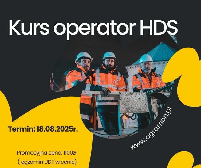 Kurs operator HDS z egzaminem UDT