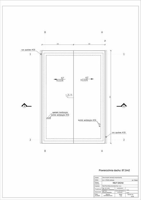 Działka z pozwoleniem na budowę 2 budynków rekreacyjnych